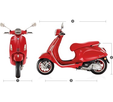 Produktbild Piaggio Vespa Primavera Red 125