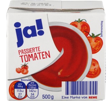 Produktbild Rewe / Ja! Passierte Tomaten