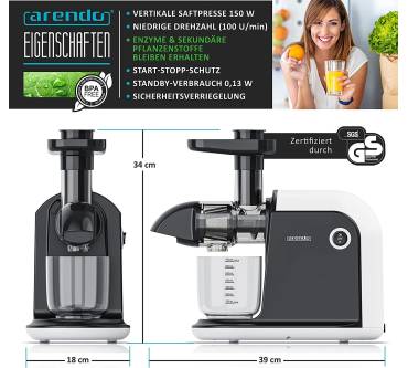 Produktbild Arendo Slow Juicer 305375