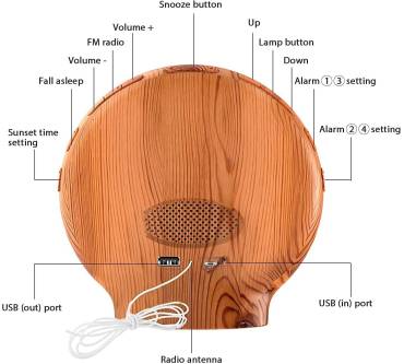 Produktbild Coulax Wake Up Lichtwecker Holzoptik