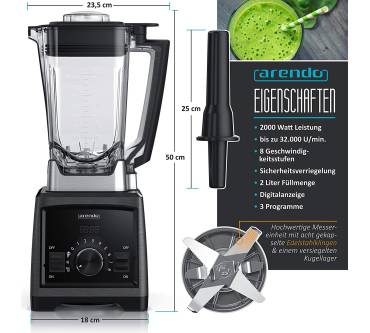 Produktbild Arendo Multi Mixer 2000 Watt (304699)