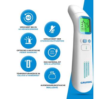 Produktbild Grundig 2in1 Stirn- und Ohrthermometer