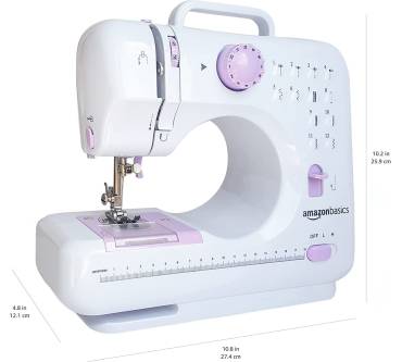 Produktbild AmazonBasics 12-Stich-Mini-Haushalts-Nähmaschine