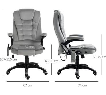 Produktbild Vinsetto Bürostuhl mit Massagefunktion