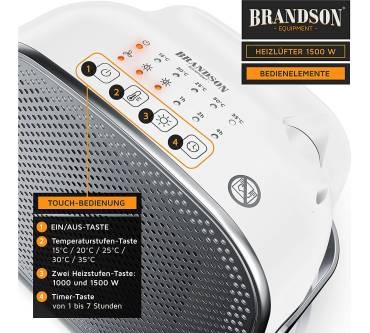 Produktbild Brandson Keramik-Heizlüfter 1500 W (305698)