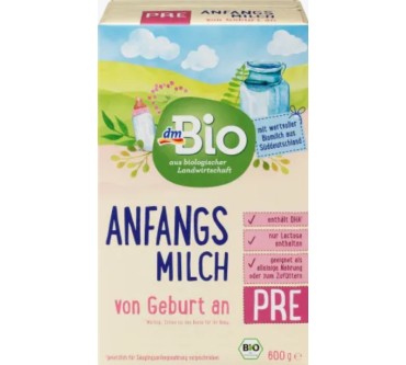 Produktbild dm / Bio Anfangsmilch PRE von Geburt an