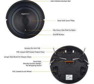 Produktbild AmazonBasics Saugroboter, schlankes Design