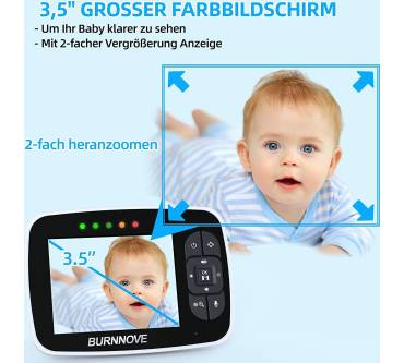 Produktbild Burnnove Babyphone mit Kamera 3.5 Zoll