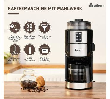 Produktbild AiHom Kaffeemaschine mit Mahlwerk