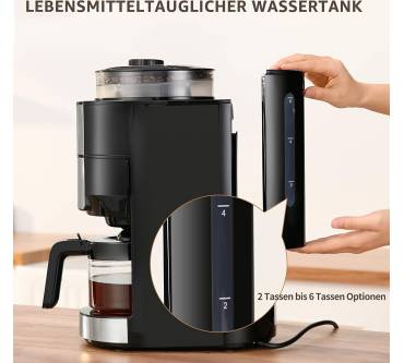 Produktbild AiHom Kaffeemaschine mit Mahlwerk