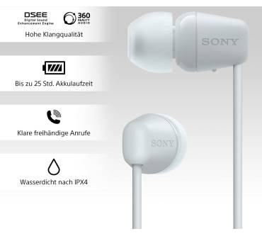 Sony WI-C100 im Test: Akkulaufzeit gut zum bezahlbaren 2,2 Gute | Preis