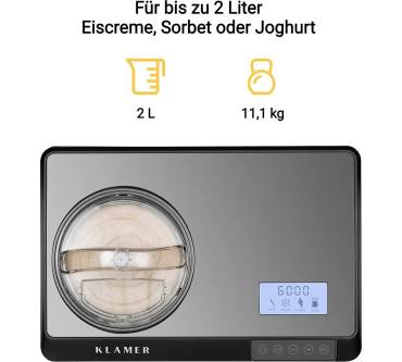 Produktbild Klamer 2-in-1 Eismaschine 2L