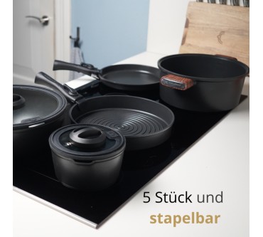 Produktbild CookingTotem 5-teiliges stapelbares Antihaft-Kochgeschirr-Set