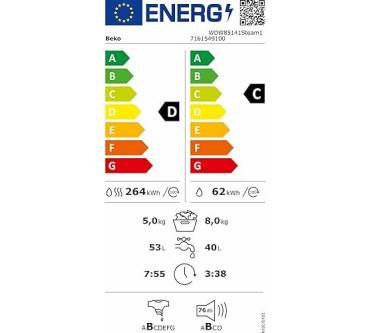 Produktbild Beko WDW 85141 STEAM