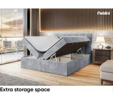 Produktbild Meblini Boxspringbett mit Bettkasten Raco
