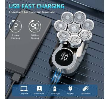 Produktbild Lovcoyo 8D Rotary Shaver for Head and Face