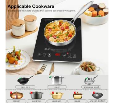 Produktbild amzchef Induktionskochfeld (1800 W)