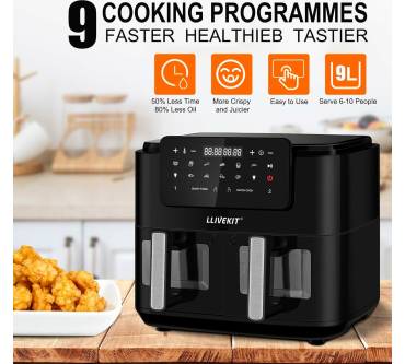 Produktbild Llivekit Heißluftfritteuse mit 2 Schubladen