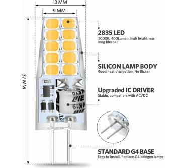 Produktbild Wenscha G4 12V LED Lampe Warmweiß 3000K