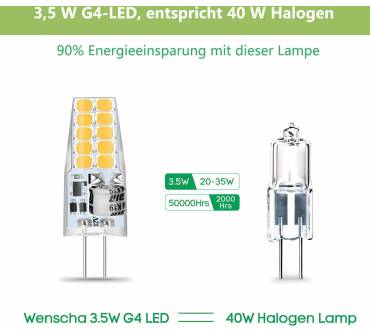 Produktbild Wenscha G4 12V LED Lampe Warmweiß 3000K
