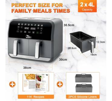 Produktbild Uten Doppelkammer-Heißluftfritteuse (E1905)