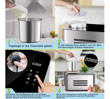 Produktbild Vpcok Eismaschine mit Kompressor 2L