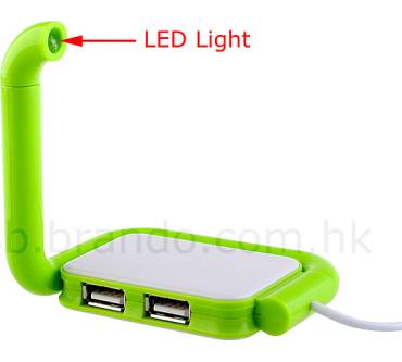 Produktbild Brando USB 4-Port Hub with foldable Light