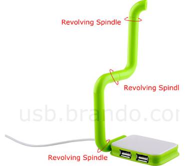 Produktbild Brando USB 4-Port Hub with foldable Light