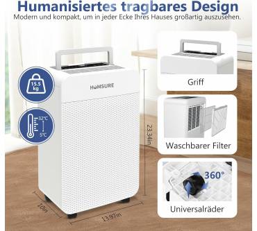 Produktbild Humsure Luftentfeuchter 25L