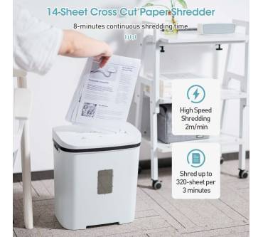 Produktbild iOCHOW 14-Blatt Aktenvernichter Kreuzschnitt