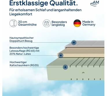 Produktbild AM-Qualitätsmatratzen Latex-Matratze