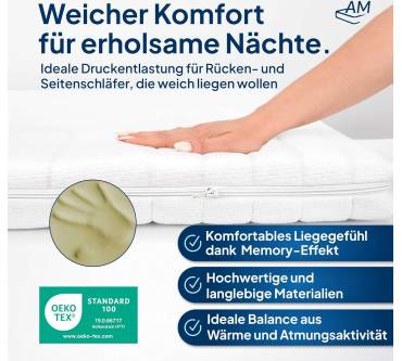 Produktbild AM-Qualitätsmatratzen Visco-Topper