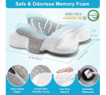 Produktbild Elviros Nackenstützkissen aus Memory Foam