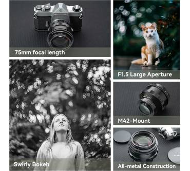 Produktbild TTArtisan 75mm F1.5 Swirly Bokeh