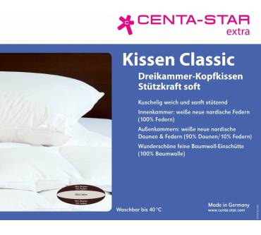 Produktbild Centa-Star Classic Dreikammer-Kopfkissen Soft