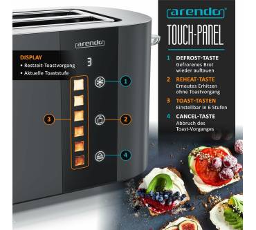Produktbild Arendo Level Touch 4-Scheiben-Toaster