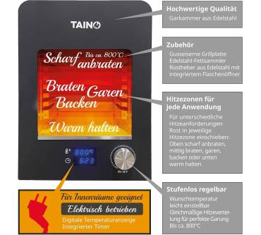 Produktbild Taino Oberhitzegrill elektrisch