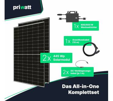 Produktbild priwatt Balkonkraftwerk Duo (890 Wp)