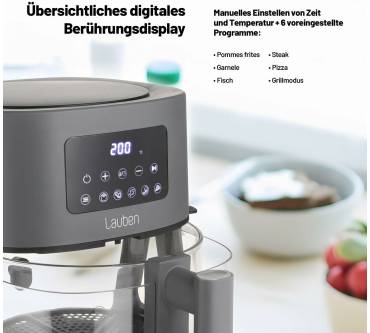 Produktbild Lauben Glass&Grill Air Fryer 3in1 5500BG