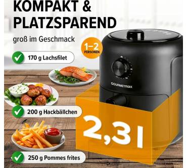 Produktbild Gourmetmaxx Heißluftfritteuse 2.3l