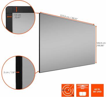 Produktbild Celexon HomeCinema Perform CLR UST-Rahmen-Hochkontrast-Leinwand 100“