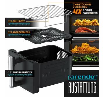 Produktbild Arendo Dual Vertical Airfryer