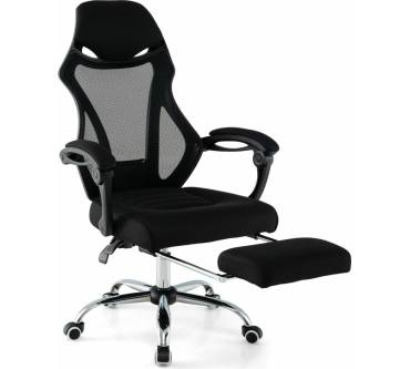 Produktbild Costway Mesh-Bürostuhl mit einziehbarer Fußstütze