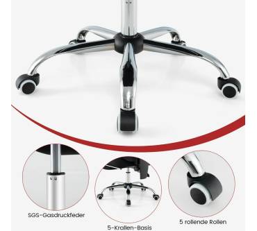 Produktbild Costway Mesh-Bürostuhl mit einziehbarer Fußstütze