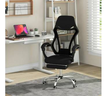 Produktbild Costway Mesh-Bürostuhl mit einziehbarer Fußstütze