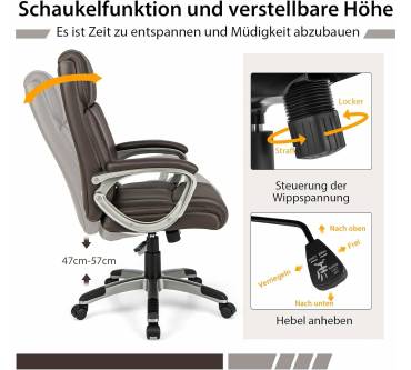 Produktbild Costway Schreibtischstuhl aus Kunstleder