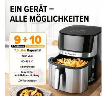 Produktbild Gourmetmaxx Heißluftfritteuse 7,5 L