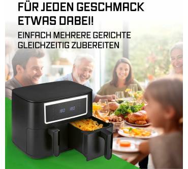 Produktbild Gourmetmaxx Doppelkammer Heißluftfritteuse 2x 4 L