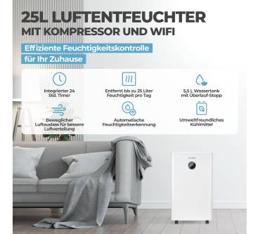 Produktbild Klamer Luftentfeuchter 20L Wifi