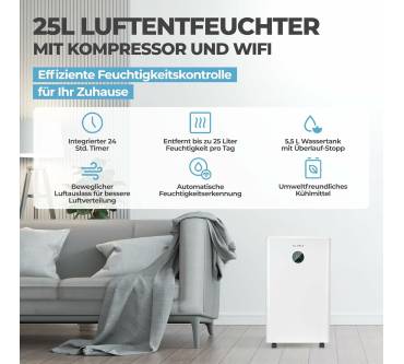 Produktbild Klamer Luftentfeuchter 25L Wifi